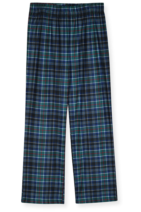 Sleep On It Boys Pajama 2-Piece Jersey Coat Sets - Green Plaid - Sleep On It Kids