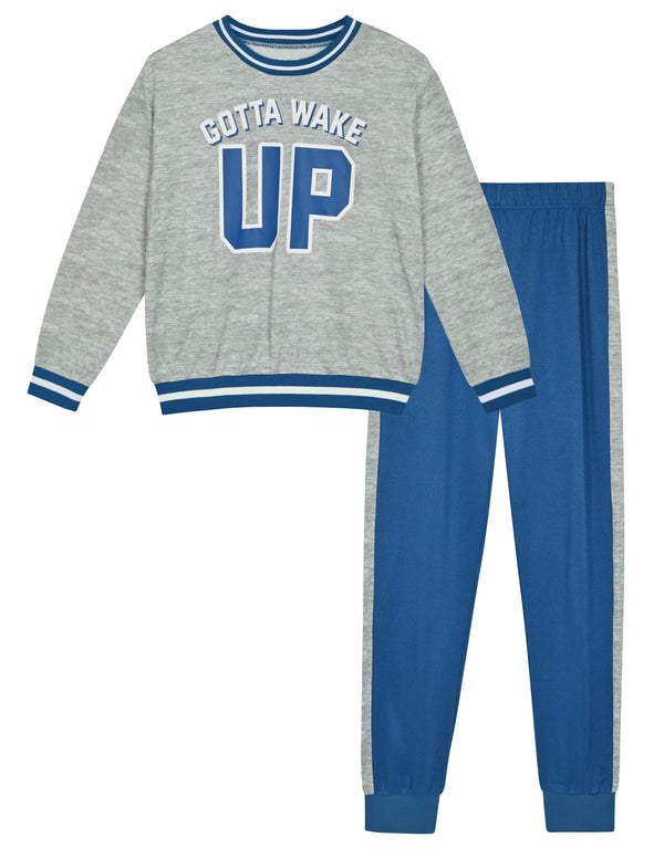 Sleep On It Boys 2-Piece Hacci Pajama Sets - Wake Up - Sleep On It Kids