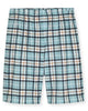 Boys 2-Piece Short-Sleeve Jersey Pajama Printed Shorts Set- Plaid. - Sleep On It Kids