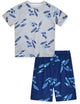 Boys 2-Piece Short-Sleeve Jersey Pajama Shorts Set- Surfer. - Sleep On It Kids