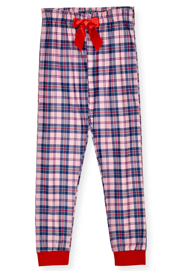 2-Piece Brushed Jersey Pajama Set - Snuggle, Red & Pink Pajama Set for Girls - Sleep On It Kids