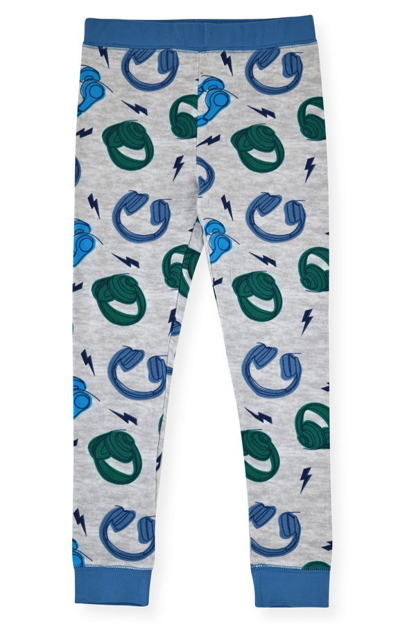 Sleep On It Boys 2-Piece Super Soft Jersey Long Sleeve Snug-Fit Pajama Set - Music - Sleep On It Kids