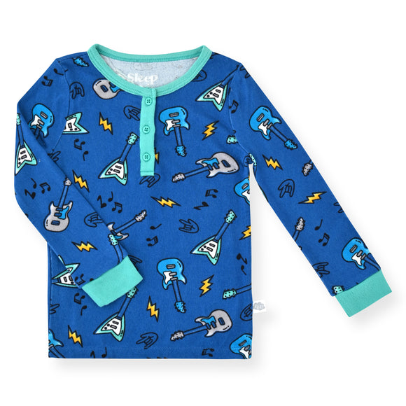 Sleep On It Infant & Toddler Boys 2-Piece Super Soft Jersey Snug-Fit Pajama Set with Matching Socks - Music - Sleep On It Kids