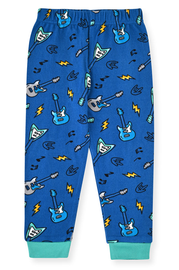 Sleep On It Infant & Toddler Boys 2-Piece Super Soft Jersey Snug-Fit Pajama Set with Matching Socks - Music - Sleep On It Kids