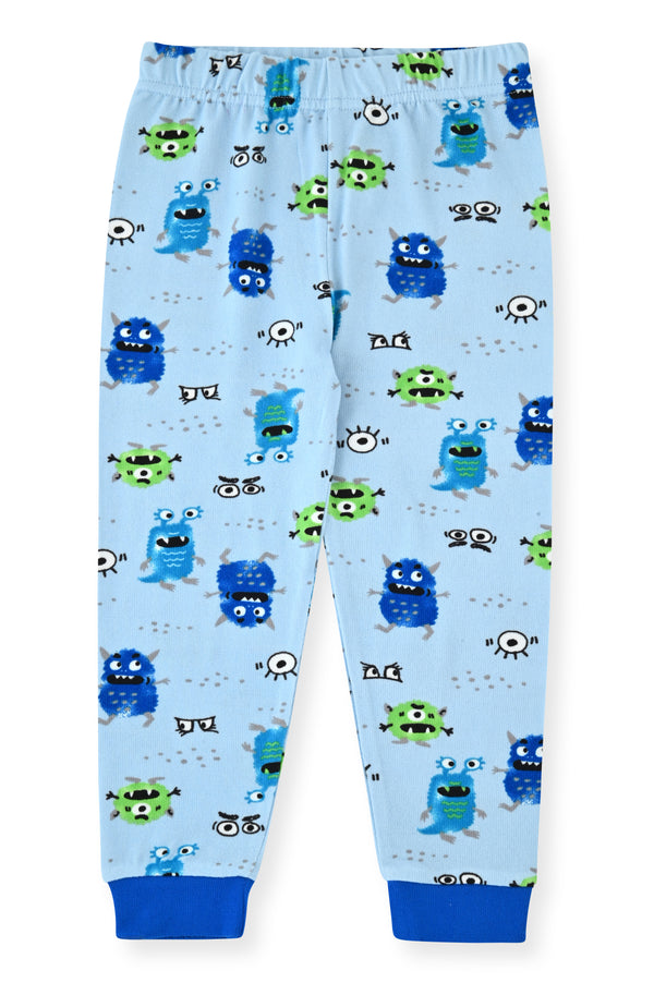 Sleep On It Infant & Toddler Boys 2-Piece Super Soft Jersey Snug-Fit Pajama Set with Matching Socks - Monsters - Sleep On It Kids