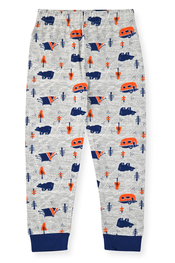 Sleep On It Infant & Toddler Boys 2-Piece Super Soft Jersey Snug-Fit Pajama Set with Matching Socks - Outdoors - Sleep On It Kids