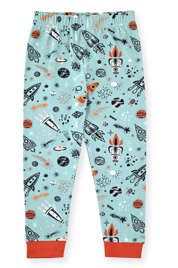 Sleep On It Infant & Toddler Boys 2-Piece Super Soft Jersey Snug-Fit Pajama Set with Matching Socks - Space - Sleep On It Kids
