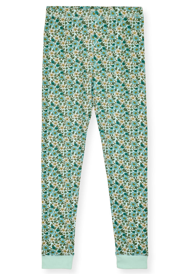 Girls 2-Piece Super Soft Jersey Snug-Fit Pajama Set- Floral, Turquoise & White Pajama Set for Toddlers and Girls - Sleep On It Kids