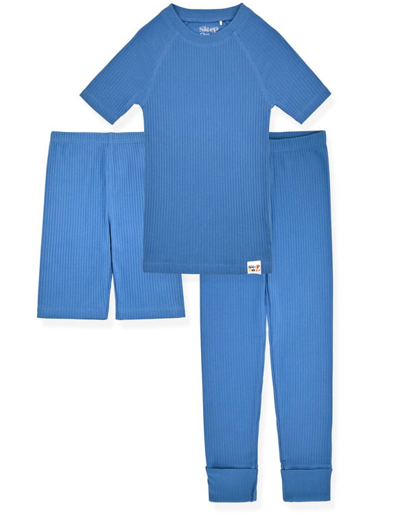 100% Organic Cotton Rib Knit Snug-Fit 6-Piece Pajama Sets for Boys & Girls. - Sleep On It Kids