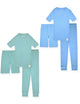 100% Organic Cotton Rib Knit Snug-Fit 6-Piece Pajama Sets for Boys & Girls. - Sleep On It Kids