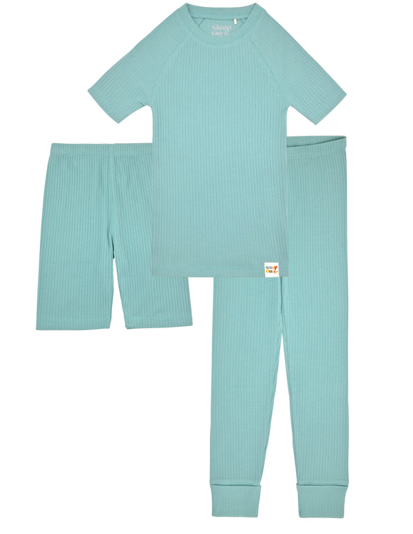 100% Organic Cotton Rib Knit Snug-Fit 6-Piece Pajama Sets for Boys & Girls. - Sleep On It Kids