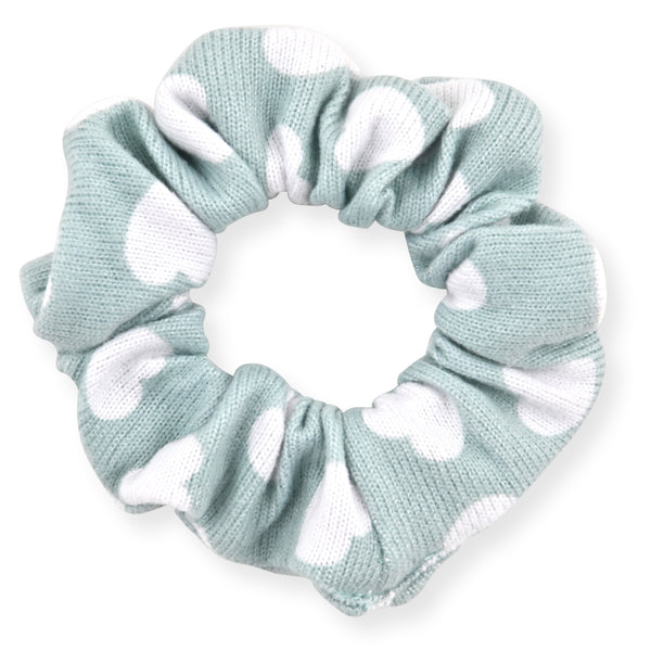 Girls 2-Piece Super Soft Jersey Snug Fit Pajama Set- White Hearts, Mint Green Toddler Girls Pajama Set with Matching Scrunchie. - Sleep On It Kids