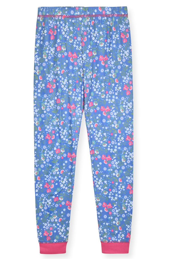 Girls 2-Piece Super Soft Jersey Snug Fit Pajama Set- Delicate Florals. - Sleep On It Kids