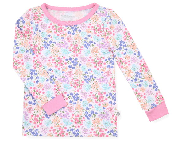 Girls 2-piece Super Soft Jersey Snug-fit Pajama Set with Socks- Daisy Dreams, Multicolored Girlβs Baby Pajama, With Matching Socks - Sleep On It Kids