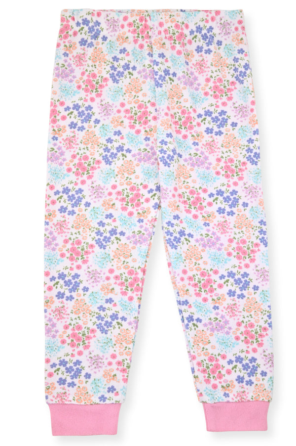 Girls 2-piece Super Soft Jersey Snug-fit Pajama Set with Socks- Daisy Dreams, Multicolored Girl’s Baby Pajama, With Matching Socks - Sleep On It Kids