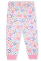 Girls 2-piece Super Soft Jersey Snug-fit Pajama Set with Socks- Daisy Dreams, Multicolored Girl’s Baby Pajama, With Matching Socks - Sleep On It Kids