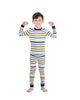 Boys 2-Piece Super Soft Jersey Snug-Fit Pajama Set- Stripes, Multicolored Pajama Set for Toddlers and Boys - Sleep On It Kids