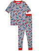 Boys 2- Piece Super Soft Jersey Snug Fit Pajama Set- Racer. - Sleep On It Kids