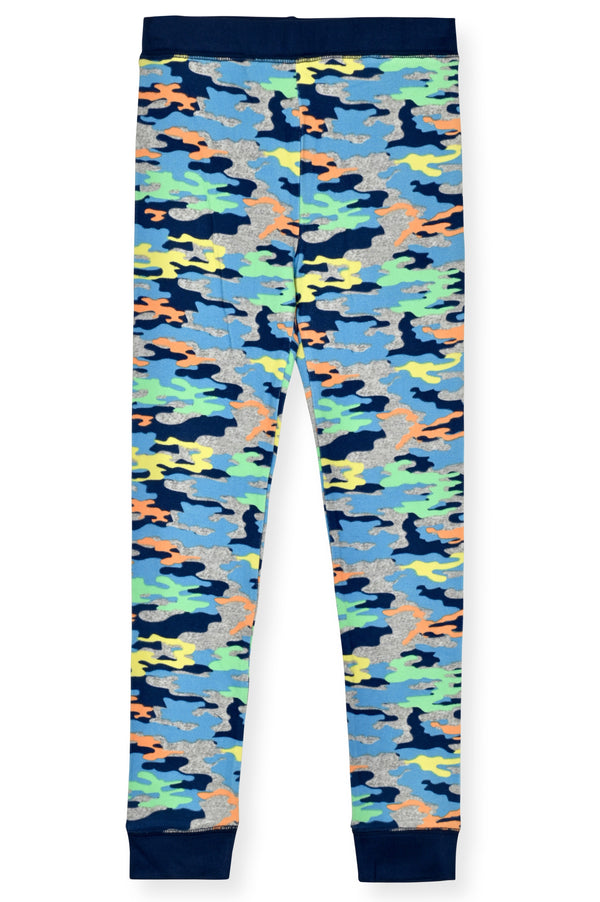 Boys 2-Piece Super Soft Jersey Snug-Fit Pajama Set- Camo, Multicolored Pajama Set for Toddlers and Boys - Sleep On It Kids