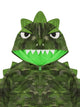 Boys Camo Dino Zip-Up Hooded Sleeper Pajama with Built Up 3D Character Hood - Sleep On It Kids