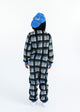 Boys Cool Penguin Zip-Up Hooded Sleeper Pajama with Built Up 3D Character Hood - Sleep On It Kids