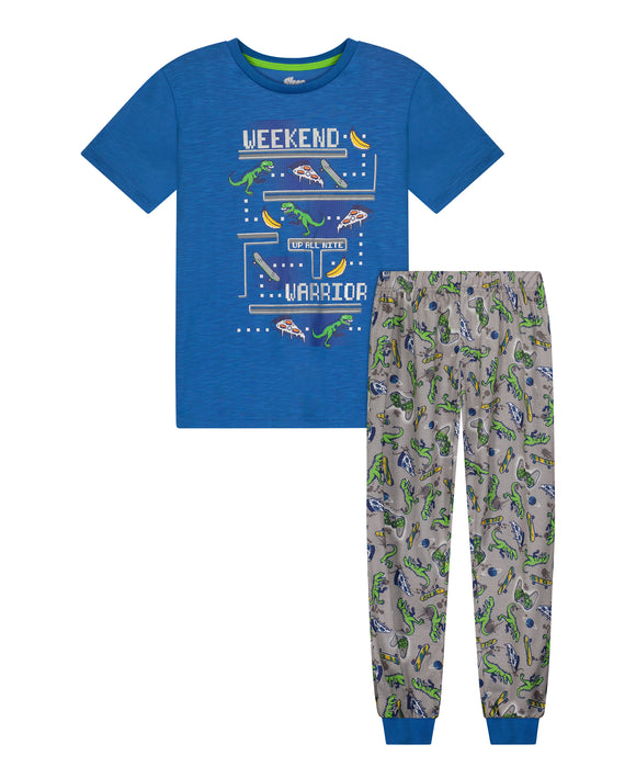 Boys Weekend Warrior 2-Piece Pajama Sleep Pants Set - Sleep On It Kids