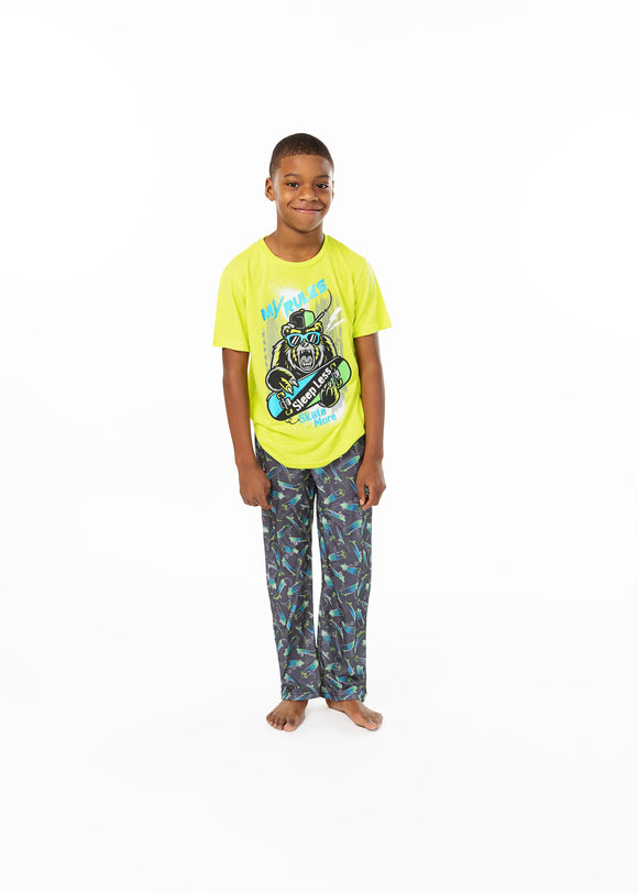 Boys My Rules 2-Piece Pajama Sleep Pants Set - Sleep On It Kids