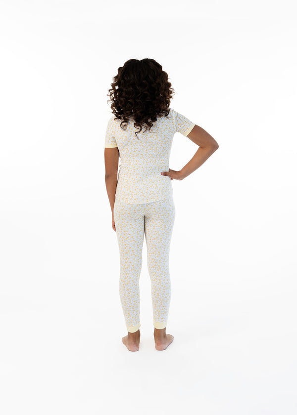 Girls Buttercup Blossom Snug Fit 2-Piece Pajama Sleep Set - Sleep On It Kids