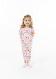 Infant/Toddler Girls Animal Zoo Snug Fit 2-Piece Pajama Sleep Set With Matching Socks - Sleep On It Kids