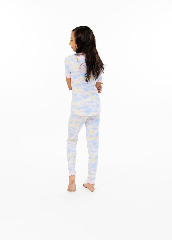 Girls Soft Clouds Snug Fit 2-Piece Pajama Sleep Set - Sleep On It Kids