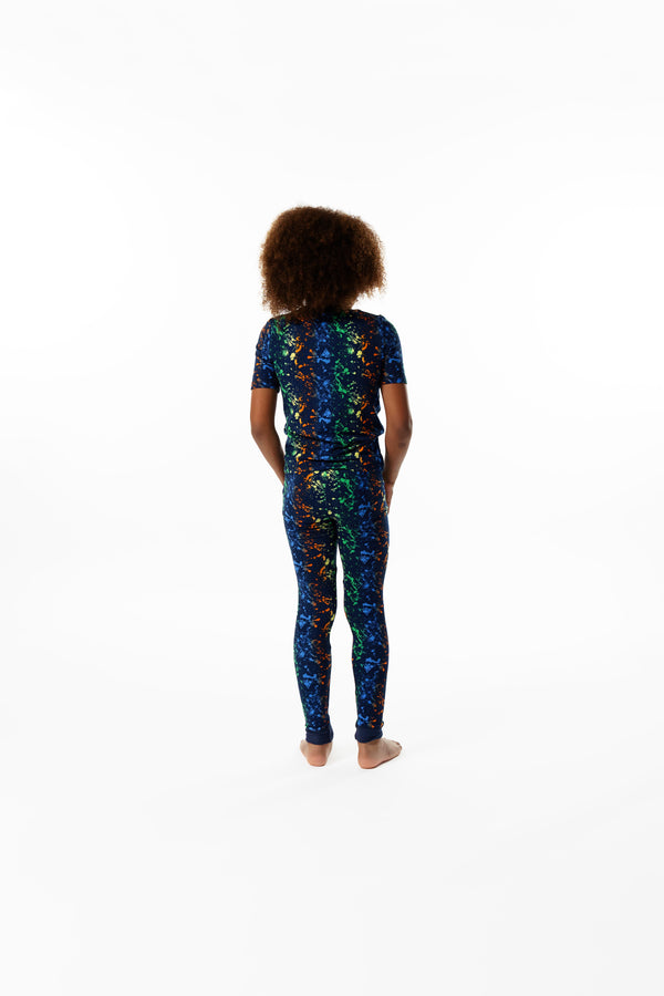 Boys Neon Splatter Super Soft Snug Fit 2-Piece Pajama Sleep Set - Sleep On It Kids