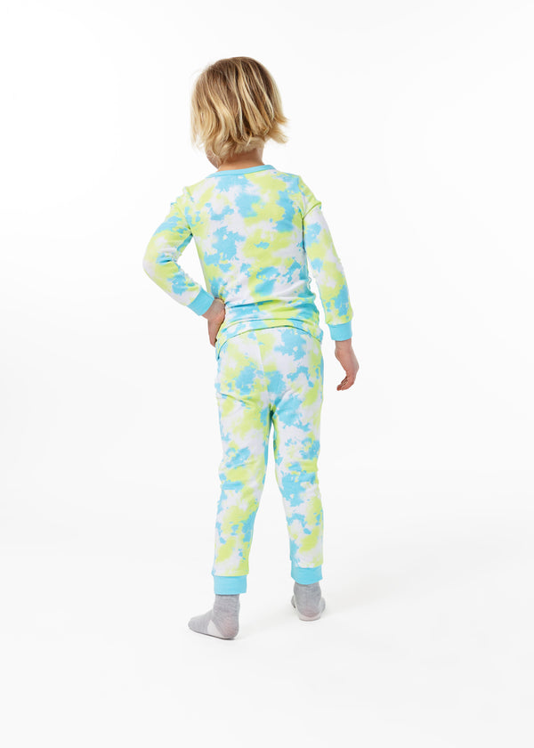 Infant/Toddler Boys Tie-Dye Snug Fit 2-Piece Pajama Sleep Set With Matching Socks - Sleep On It Kids