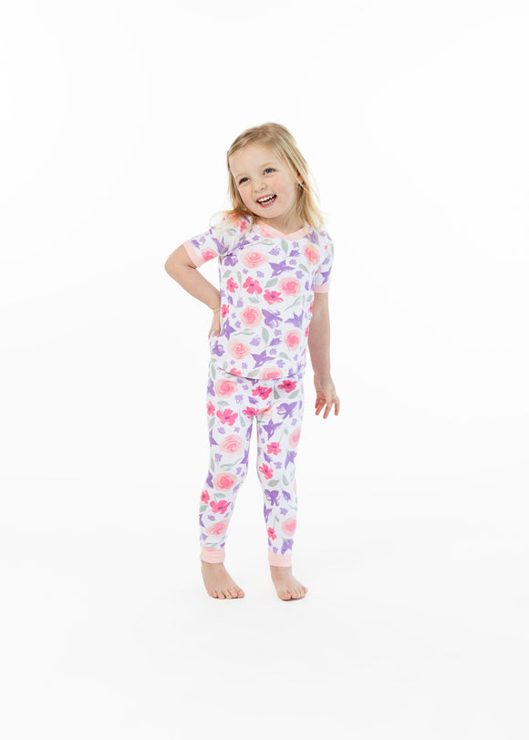 Girls Country Blooms Snug Fit 2-Piece Pajama Sleep Set - Sleep On It Kids