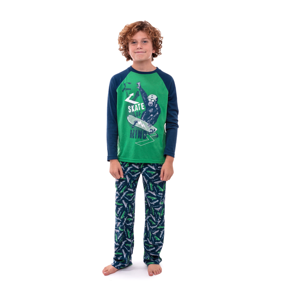 Size M (8/10) Sleep On It Kids Skateboard Boys Pajamas Shirt Pants Socks  NWT