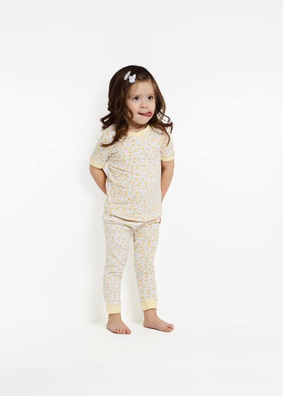 Girls Buttercup Blossom Snug Fit 2-Piece Pajama Sleep Set - Sleep On It Kids