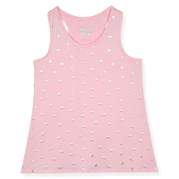 Sleep On It Girls 2pc Jersey Tank & Shorts Pajama Set - Foil Stars - Sleep On It Kids