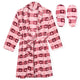 Sleep On It Girls Fleece Robe With Slippers - Red Buffalo - Sleep On It Kids