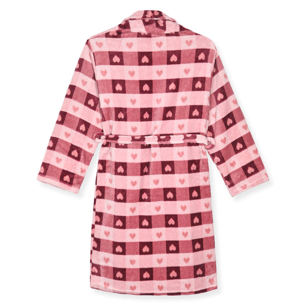 Sleep On It Girls Fleece Robe With Slippers - Red Buffalo - Sleep On It Kids