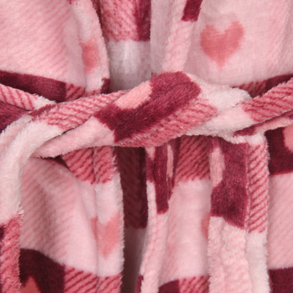 Sleep On It Girls Fleece Robe With Slippers - Red Buffalo - Sleep On It Kids