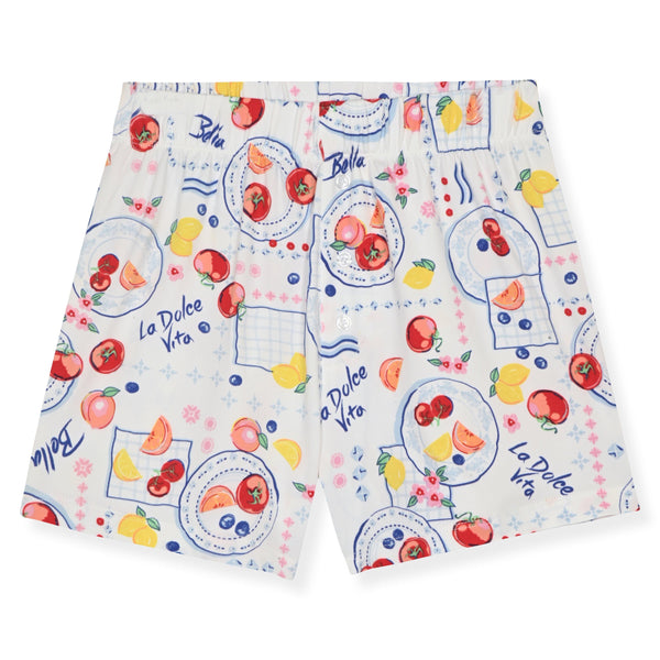 Sleep On It Girls 2pc Jersey Tee & Shorts Pajama Set - Fruits - Sleep On It Kids