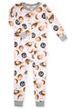 Boys Super Soft Snuggle Jersey Zip-Up Coverall Pajama with Blankey Buddy - Planets. - Sleep On It Kids