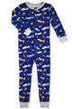 Boys Super Soft Snuggle Jersey Zip-Up Coverall Pajama with Blankey Buddy- Racer - Sleep On It Kids