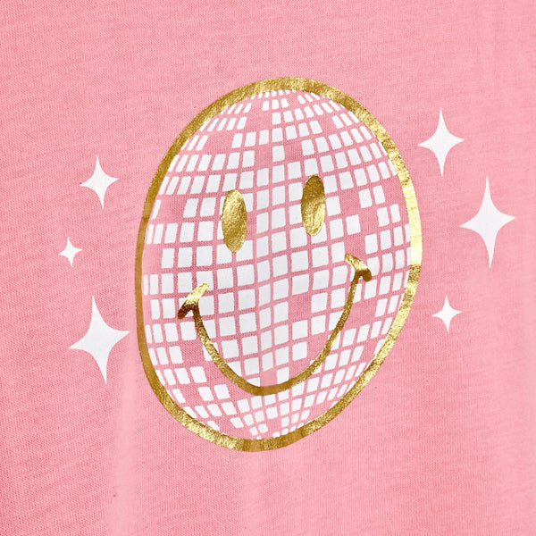 Sleep On It Girls 2-Piece Sleeveless Tank-Top Jersey Pajama Shorts Set with Matching Hair Scrunchie -  Disco - Sleep On It Kids