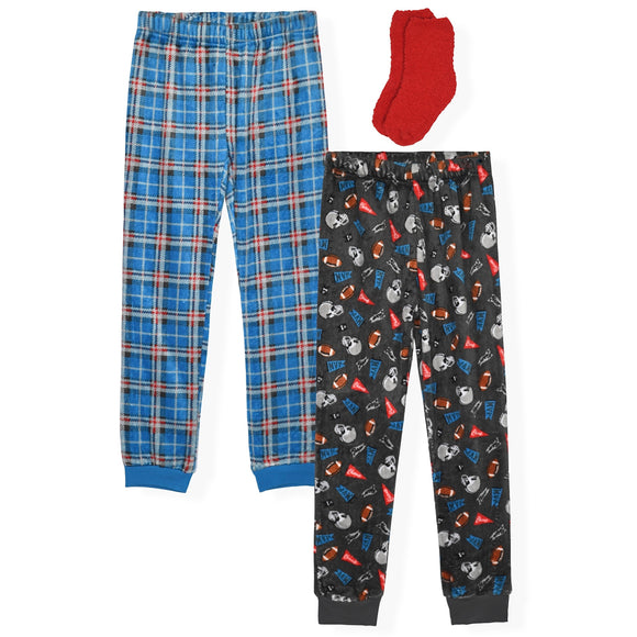 Sleep On It Boys 2Pk Fleece Pants - Gray - Sleep On It Kids
