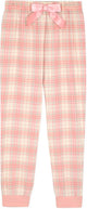 Sleep On It Girls 4-Piece Woven Flannel Plaid Pajama Sets - Pink and Red - Sleep On It Kids