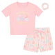 Sleep On It Girls 2pc Jersey Tee & Shorts Pajama Set - Mermaid - Sleep On It Kids
