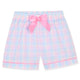 Sleep On It Girls Seersucker Coat Front Pajama Short Set - Plaid - Sleep On It Kids