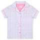 Sleep On It Girls Seersucker Coat Front Pajama Short Set - Plaid - Sleep On It Kids