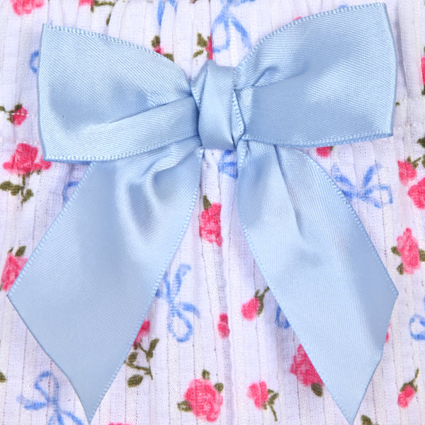 Sleep On It Girls Yummy Jersey Coat Front Pajama Short Set - Florals - Sleep On It Kids