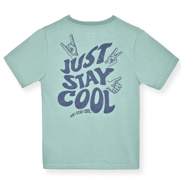 Boys 2-Piece Short-Sleeve Jersey Pajama Shorts Set- Just Stay Cool. - Sleep On It Kids